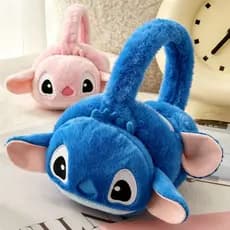 Protetor de Orelha Stitch de Pelúcia Infantil Fofinha Macio Aquecido Inverno Térmico Escola Kids