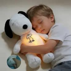 30cm Snoopy  De Pelúcia Que Respira Com Luzes Musicais Presente de Aniversário Crianças