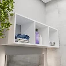 Nicho Retangular Triplo Multi-uso 90x30x25 Decoração Sala Escritório Cozinha Quarto Lavanderia