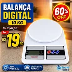 Balança Digital de Cozinha 10kg Com Precisão Dieta Cozinha Pesar Alimentos