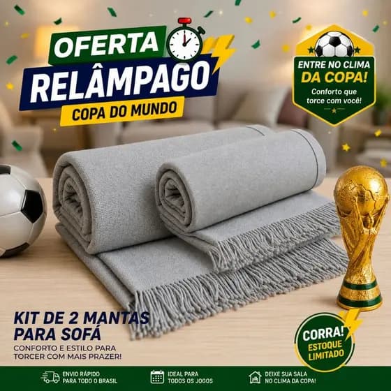 Manta Para Sofá Pop 2,20 x 1,50 M Algodão Protetora Decorativa Envio Imediato