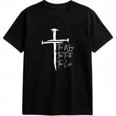Camiseta Basica Cruz Masculina Algodão Dia A Dia Academia Lazer Trabalho