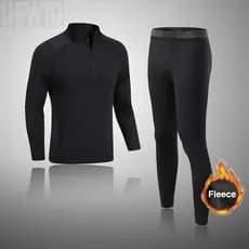 Conjunto De Compressão Masculino Correndo Treino Fitness Treinamento Agasalho Meio Zíper Camisas Esporte Terno rashgard