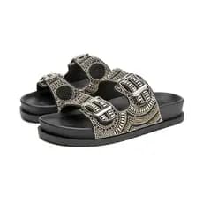Birken Meijile sandália feminina papete slide, papete com velcro, sandália casual feminina259
