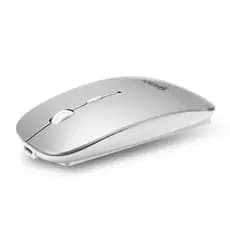 Mouse Bluetooth Sem Fio 1200 DPI 4 Botões Slim Prata para Notebook PC Homologado ANATEL