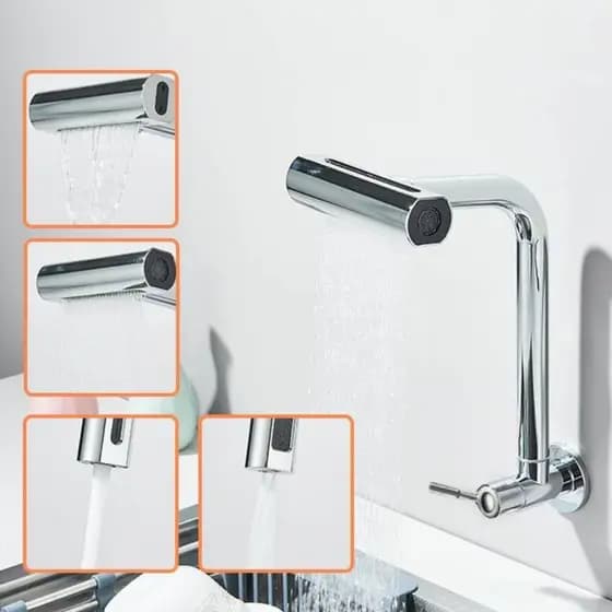 ADAPTADOR Torneira De Cozinha Cascata 360 Rotação 4 Funções Bocal De Alta Pressão Misturadora