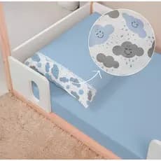 Jogo Lençol 02 Peças MINI BERÇO 89X38cm Percal 400 Fios - Berço Pequeno de Bebê Super Macio