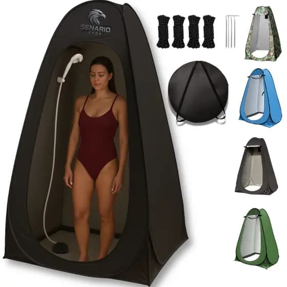 Cabana Barraca Portátil Acampamento  Tenda Banheiro e Trocador 190x120cm