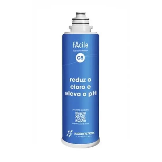 Refil Filtro Facile C5 Água Alcalina Eleva Ph Hidro Filtros