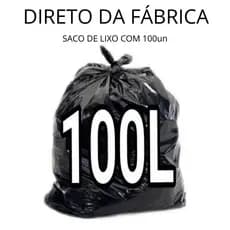 Saco De Lixo 100 Litros Pacote Com 100 Unidades - Resistentes
