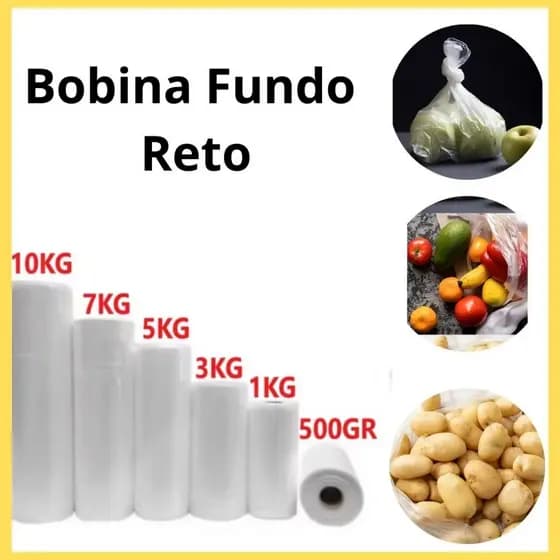 Saco para Frezer com Bobina Plástico Picotado Fundo reto 500 sacos tamanhos 15x30   30x40    40x60