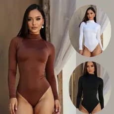 Kit 3 Body Bori manga longa gola alta feminino Cacharrel Suplex