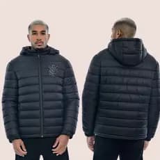 Jaqueta Puffer Corinthians Oficial Sem Capuz Com Toque Macio E Modelagem Com Caimento Perfeito