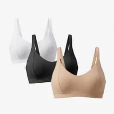 Kit 2 Sutiãs Top Plus Size sem Bojo e sem Aro Alça Larga Confortável Alta Sustentação