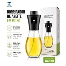 Borrifador de Azeite Vidro 180ml Spray Pulverizador para Óleo Vinagre Cozinha Gourmet