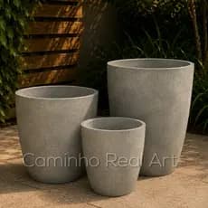 Vasos para Plantas Vaso Decorativo para Sala e Jardim Vasos de Polietileno Kit com 3