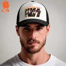 Boné KISS Rock and Roll Over Estilo Clássico Estampado Aba Curva com Redinha Dia a Dia Streetwear