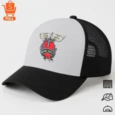 Boné Bon Jovi Estampado Aba Curva Redinha Ajustável Rock Retrô Vintage Estiloso Dia a Dia Streetwear