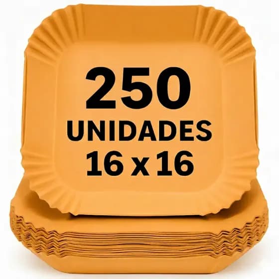 Kit 250 Formas Quadrada De Airfryer Descartável Antiaderente De Papel Cozinha 16x16x4,5cm