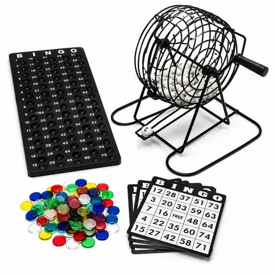 Bingo Profissional Completo Metal Tabuleiro Bola Festa Jogo