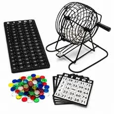 Bingo Profissional Completo Metal Tabuleiro Bola Festa Jogo