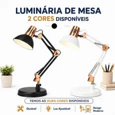 Luminária de Mesa 2 em 1 Universal Pixar com Detalhes Rose Articulada para Escritório e Estudo