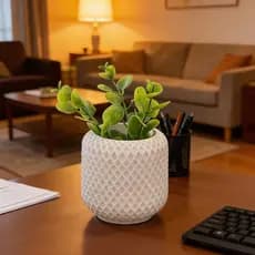 1 Vaso com plantinha artificiais Vasos Decorativo em Gesso para e Cactos Decoração Salas Pequena e Mesas