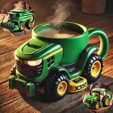 Caneca Cerâmica Para Máquinas Agrícolas LI * Design Temático Colheita Tratores Agricultores E Amantes