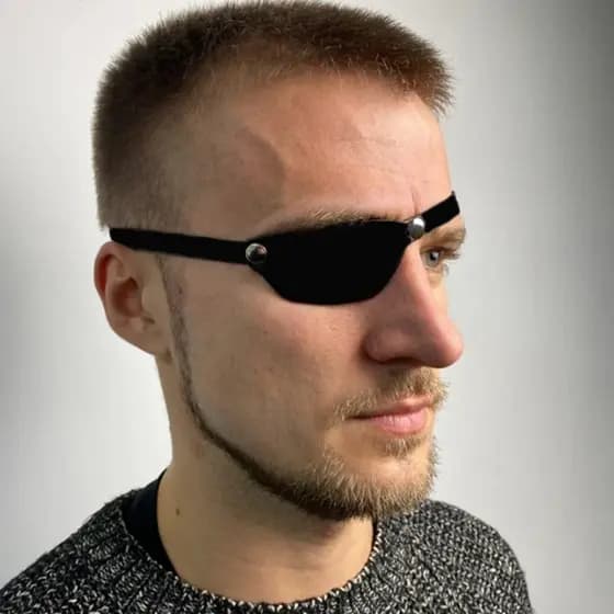 Hi * Tapa-Olhos Couro Medieval Relevo Para Homens Halloween LARP