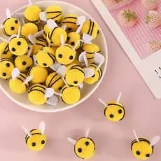 Hi * 50 Peças Pequenas Bolas Artesanais Abelhas Feltro Para Chá Bebê