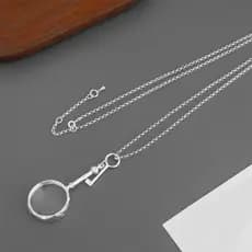 Hi * Multifuncional Lupa Chaveiro Pingente Colar Titânio Aço Comprimento Ajustável Uso Diário Jóias Leitura Suppl