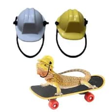 Hi * 2pcs Capacetes Segurança Para Animais Miniatura Ajustáveis Brincar E