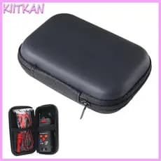 KIITK Multímetro Digital Bolsa Preto EVA Hard Case Armazenamento À Prova D Choque Transporte Bolso Mal