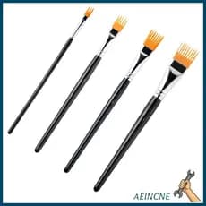 Aiin 4 Pçs Pincel Pintura Artística Ponta Plana Aquarela Para Cenário Montanha Delicando E Tintas Chinesas