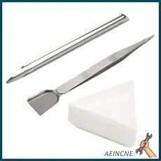 AEIN 12 Pcs Conjunto Ferramentas Profissionais Para Fazer Joias Pinças Aço Inoxidável E Bandeja Classificaç