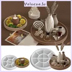 Bandeja Prato Silicone Multiuso VEI Para Suprimentos Cafeterias E Festas