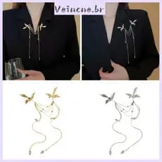 VEI Delicado Pássaro Corsage Broche Pin Para Roupas Acessórios Casamento