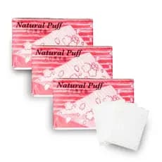 Acore Natural Puff 50 unidades  
Fabricado no Japão, 100% polpa de madeira  
(Conjunto com 3 pacotes de 50 unidades)