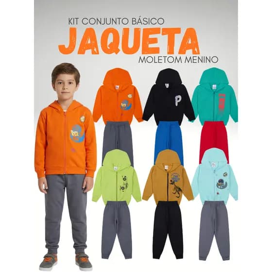 Kit 2 Conjuntos/4 Peças Jaqueta Flanelada Masculino/Quentinho/Extra Macio/Confortável- Cores Sortidas