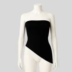 Blusa Feminina Tomara que Caia Assimétrica Canelada  – Envio Imediato