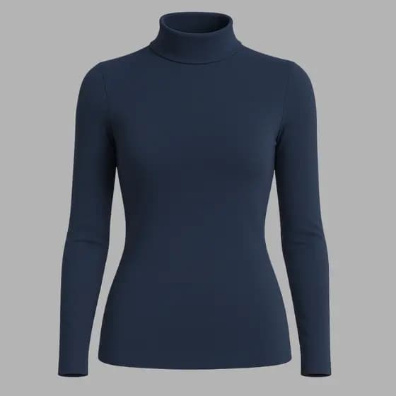 Blusa Feminina Cacharrel Segunda Pele Manga Longa Suplex – Gola Alta Confortável