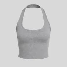 Blusa Feminina Frente Única Canelada | Ribana Premium | Costas Nua | Caimento Perfeito