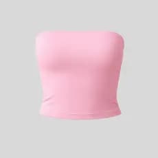 Top Tube Feminino Tomara que Caia Suplex Duplo Sem Transparência Básico Justo Moda Verão