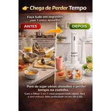 Mixer TurboBlend Pro 3 em 1 – Processador, Triturador e Batedor Elétrico Potente para Cozinha Rápida e Prática