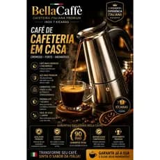 Cafeteira Italiana Inox 7 Xícaras | Café Expresso Cremoso Premium