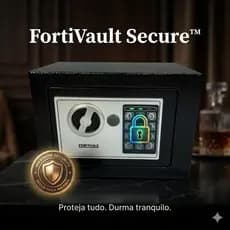 Cofre Digital Segurança Eletrônica Teclado + Chave Residencial e Comercial Antifurto Cofre Digital-Eletronico