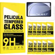15x Película de Vidro Temperado 9H para Tablet Galaxy Tab A9 8.7” Polegadas