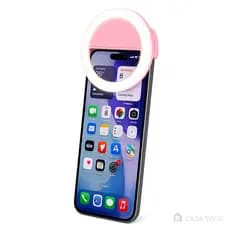 Ring Light Clip Selfie Led Usb Celular Tablet 3 Níveis Luz
