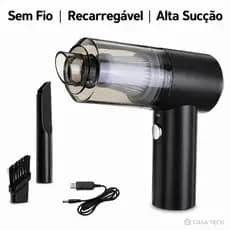 Aspirador Automotivo Portátil Recarregável Sem Fio Bivolt