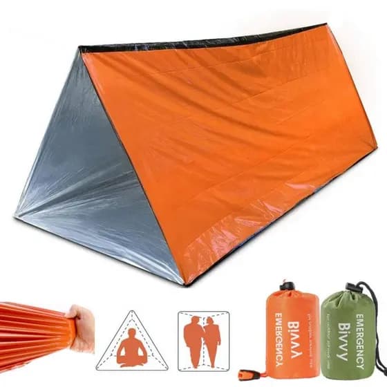 Barraca De Sobrevivência Acampamento Ao Ar Livre a Térmica Aluminizado À Prova De Vento Impermeável